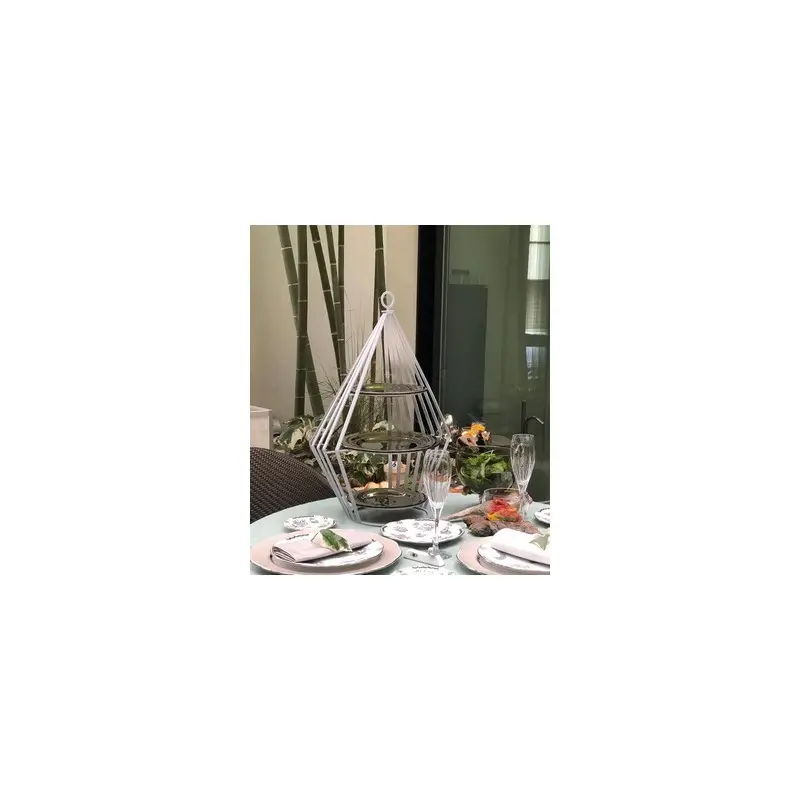 My Glass Studio Tea Stand, White - Set of 2 - 37.0 x 27.0 x 55 cm My Glass Studio Tea Stand, White - Set of 2 - 37.0 x 27.0 x 55 cm