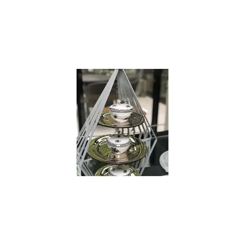 My Glass Studio Tea Stand, White - Set of 2 - 37.0 x 27.0 x 55 cm My Glass Studio Tea Stand, White - Set of 2 - 37.0 x 27.0 x 55 cm