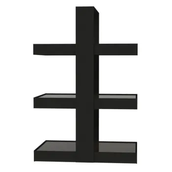 My Glass Studio Tea Stand, Black - Set of 2 - 29.0 x 18.4 x 43.2 cm