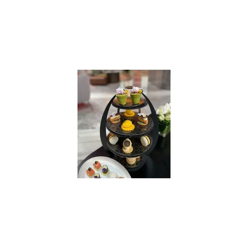 My Glass Studio Tea Stand, Black - Set of 3 - Dia: 32 cm, H: 41 cm My Glass Studio Tea Stand, Black - Set of 3 - Dia: 32 cm, H: 41 cm