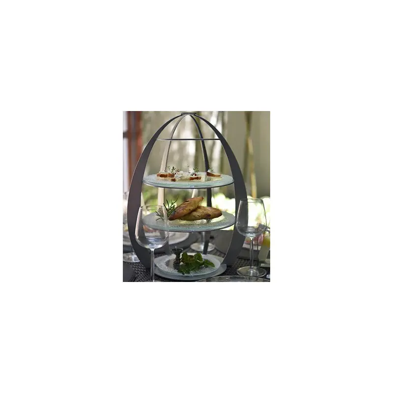 My Glass Studio Tea Stand, Cream - Set of 3 - Dia: 32 cm, H: 41 cm My Glass Studio Tea Stand, Cream - Set of 3 - Dia: 32 cm, H: 41 cm