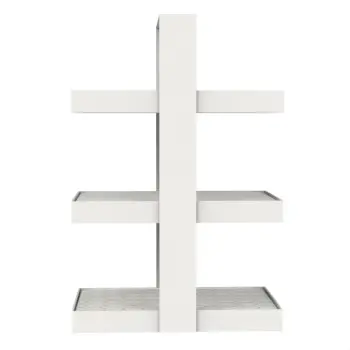 My Glass Studio Tea Stand, White - Set of 2 - 29.0 x 18.4 x 43.2 cm