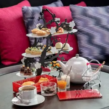 My Glass Studio Tea Stand, Black - Set of 2 - 38.2 x 14.5 x 37 cm
