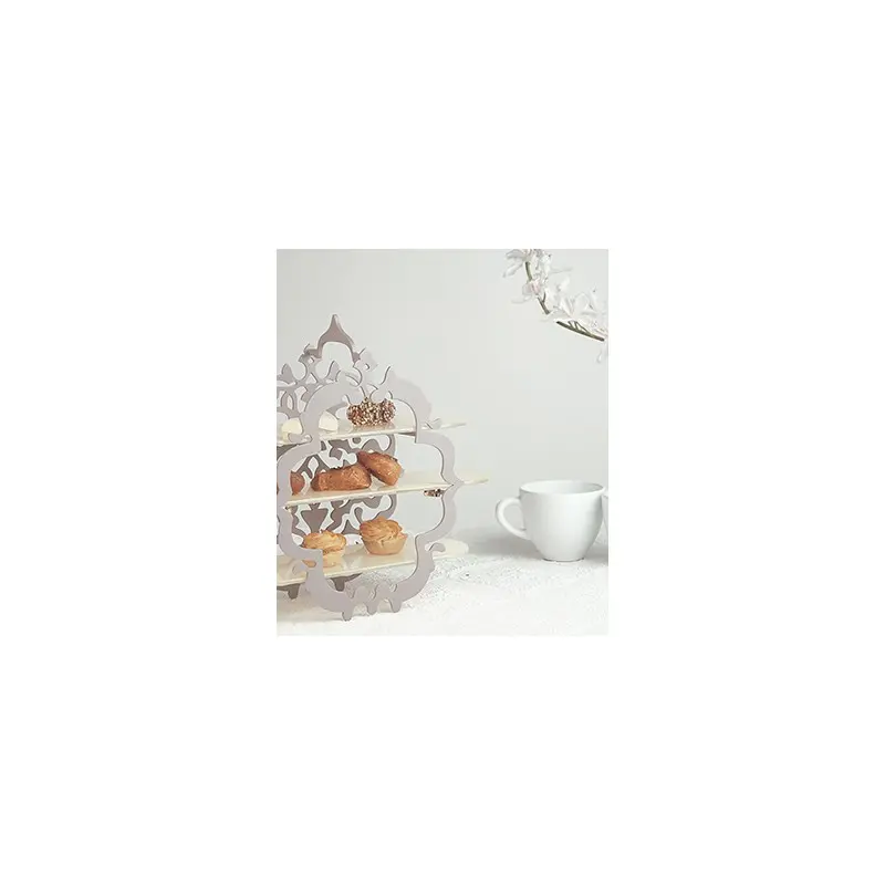 My Glass Studio Tea Stand, White - Set of 2 - 37.5 x 12.6 x 29 cm My Glass Studio Tea Stand, White - Set of 2 - 37.5 x 12.6 x 29 cm