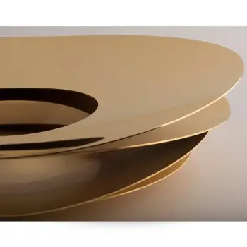 Designer Golden Plated Stainless Steel Slice Centerpiece
