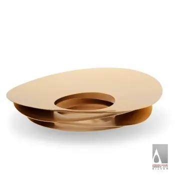 Designer Golden Plated Stainless Steel Slice Centerpiece