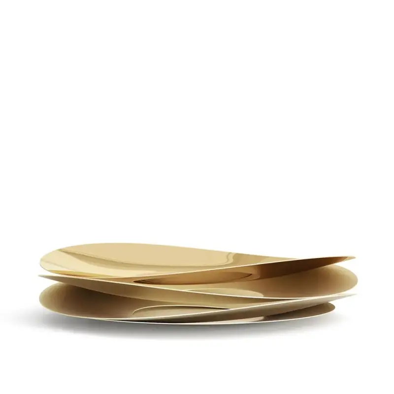 Designer Golden Plated Stainless Steel Slice Centerpiece Designer Golden Plated Stainless Steel Slice Centerpiece