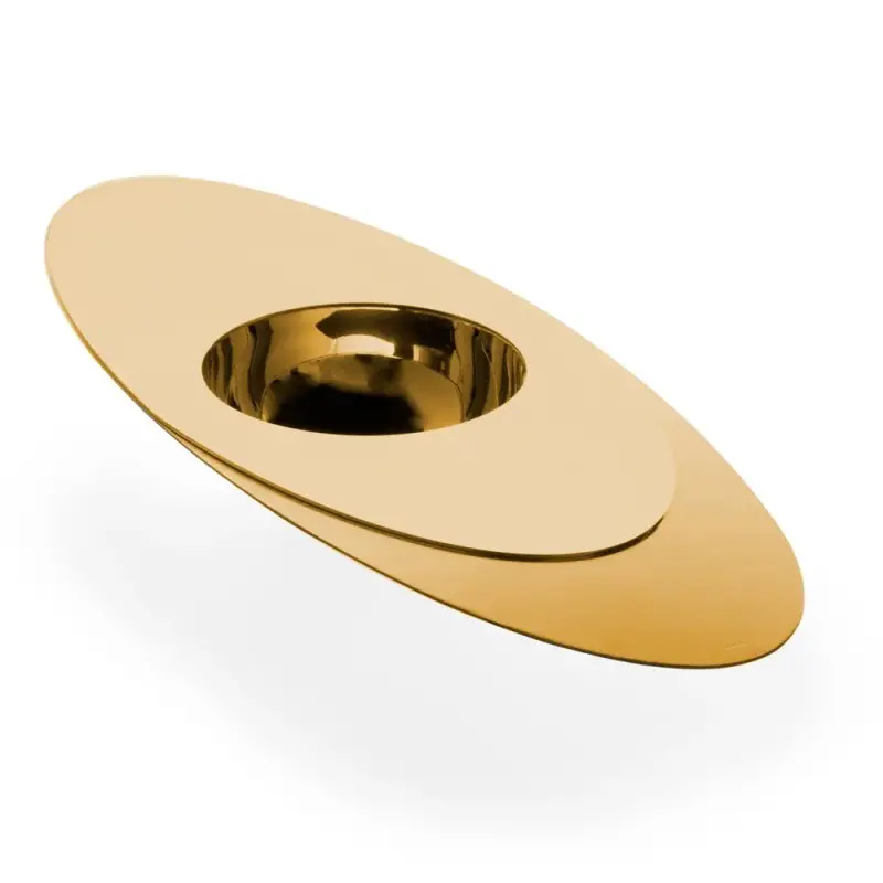 Designer Gold Plated Stainless Steel Pistache Centerpiece Designer Gold Plated Stainless Steel Pistache Centerpiece