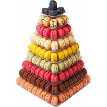 Matfer Bourgeat 681590 Macarons Pyramid Display - Holds 210 Macarons - Clear Macarons Display