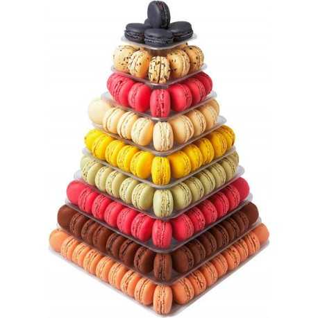 Matfer Bourgeat 681590 Macarons Pyramid Display - Holds 210 Macarons - Clear Macarons Display