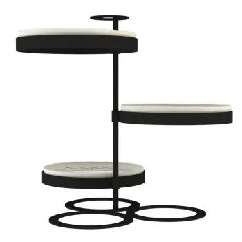 My Glass Studio Tea Stand, Cream - 38.1 x 35.7 x 34 cm
