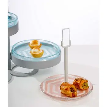 My Glass Studio Tea Stand, Clear - 30.7 x 28.7 x 34 cm