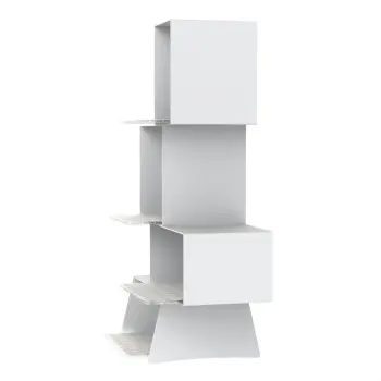 My Glass Studio Tea Stand, White - 31.0 x 18.0 x 50 cm