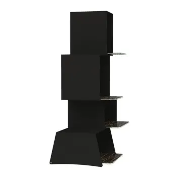 My Glass Studio Tea Stand, Black - 31.0 x 18.0 x 50 cm