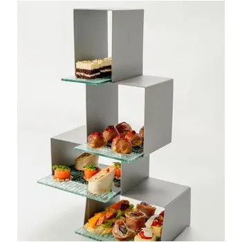My Glass Studio Tea Stand, Black - 31.0 x 18.0 x 50 cm