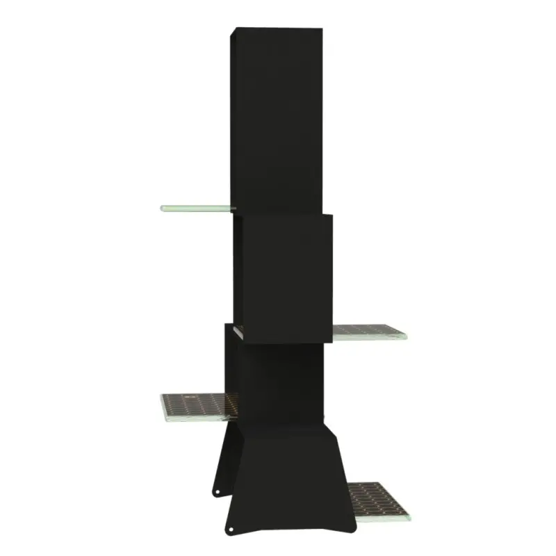My Glass Studio Tea Stand, Black - Set of 2 - 22.0 x 19.0 x 39 cm