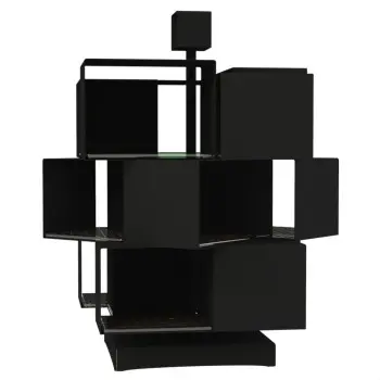 My Glass Studio Tea Stand, Black - Set of 2 - 27.0 x 24.0 x 41 cm