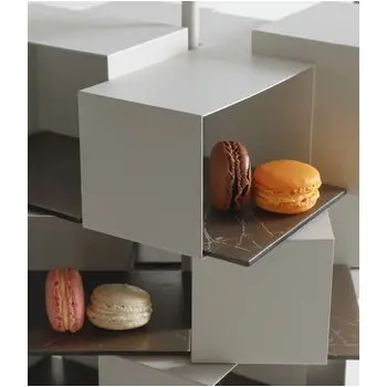 My Glass Studio Tea Stand, Black - Set of 2 - 27.0 x 24.0 x 41 cm
