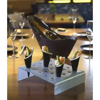 My Glass Studio Food Cone Holder, Grey - Set of 4 - 26.0 x 22.0 x 6 cm