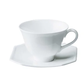 Narumi Waku Collection White Tea Saucer(Octagonal) - Set of 36