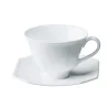 Narumi Waku Collection White Tea Saucer(Octagonal) - Set of 36