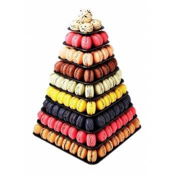 Macarons Pyramid Display - Holds 210 Macarons - Black