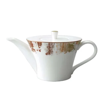 Narumi Flat Rim Collection Grain Tea Pot With Cover 950cc - Set of 6