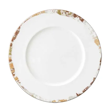 Narumi Flat Rim Collection Grain 27cm Flat Rim Plate - Set of 24