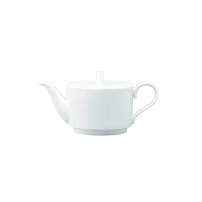Narumi Flat Rim Collection White Tea Pot With Cover 900cc - Set of 6 Narumi Flat Rim Collection White Tea Pot With Cover 900cc - Set of 6
