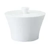 Narumi Flat Rim Collection White Sugar Bowl With Cover 250cc - Set of 12