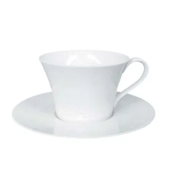 Narumi Flat Rim Collection White Tea/Coffee Cup - Set of 24