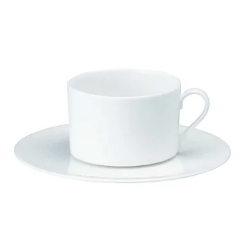 Narumi Flat Rim Collection White Tea/Coffee Cup - Set of 24