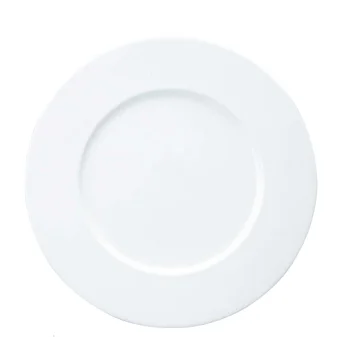 Narumi Flat Rim Collection White 25cm Flat Rim Plate - Set of 24