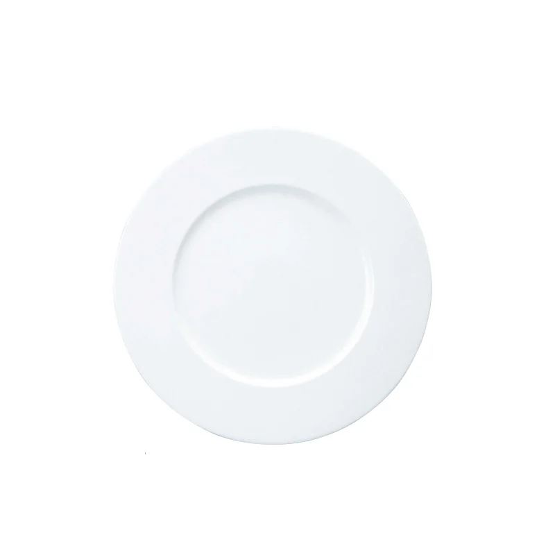 Narumi Flat Rim Collection White 25cm Flat Rim Plate - Set of 24 Narumi Flat Rim Collection White 25cm Flat Rim Plate - Set of 24