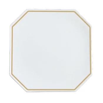 Narumi Waku Collection Gold Couture 18cm Octagonal Plate - Set of 36