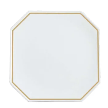 Narumi Waku Collection Gold Couture 23cm Octagonal Plate - Set of 36