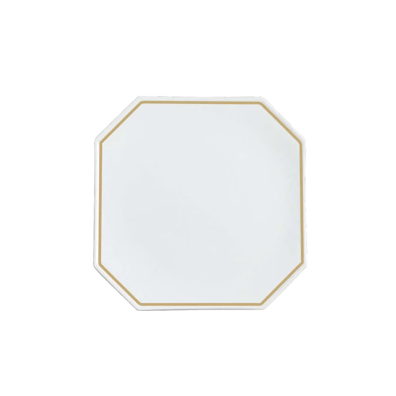 Narumi Waku Collection Gold Couture 23cm Octagonal Plate - Set of 36 Narumi Waku Collection Gold Couture 23cm Octagonal Plate - Set of 36