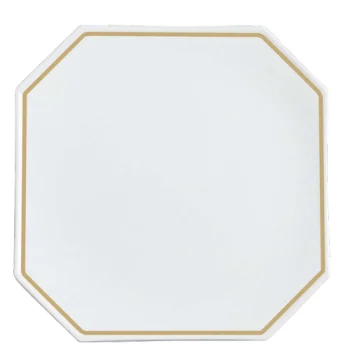 Narumi Waku Collection Gold Couture 25cm Octagonal Plate - Set of 36