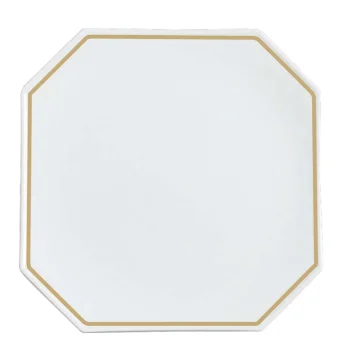 Narumi Waku Collection Gold Couture 31cm Octagonal Plate - Set of 6