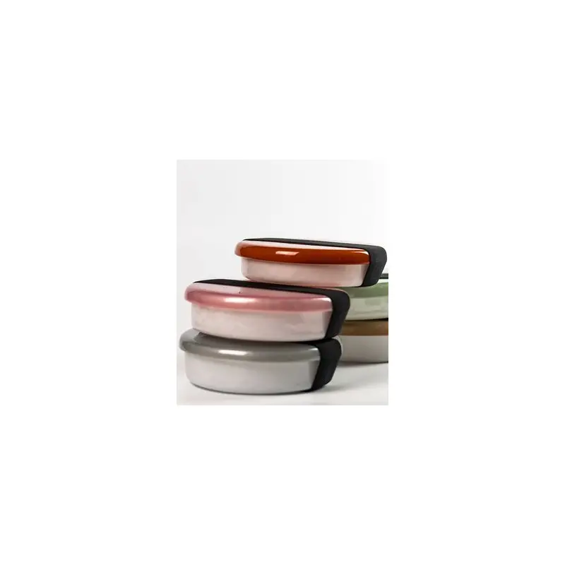 My Glass Studio Bento Box, Green - Set of 3 - Dia: 19 cm, H: 5 cm