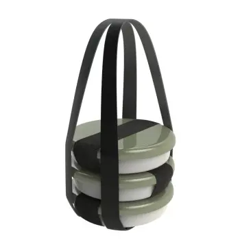 My Glass Studio Bento Box, Green - Set of 3 - Dia: 19 cm, H: 5 cm