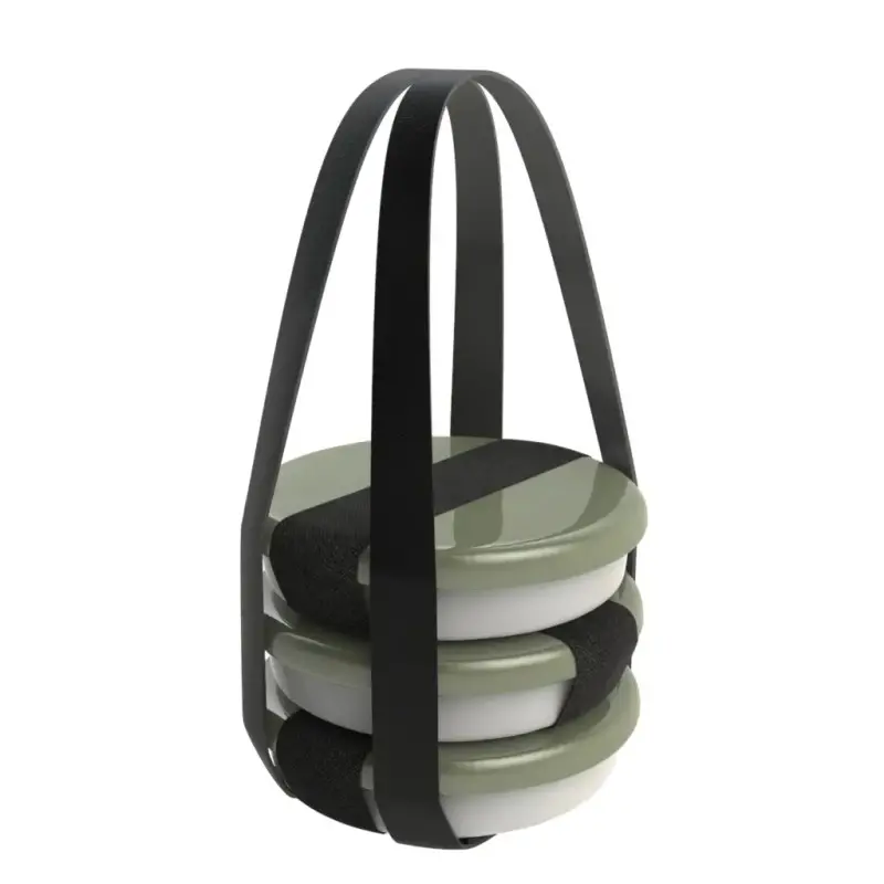 My Glass Studio Bento Box, Green - Set of 3 - Dia: 19 cm, H: 5 cm