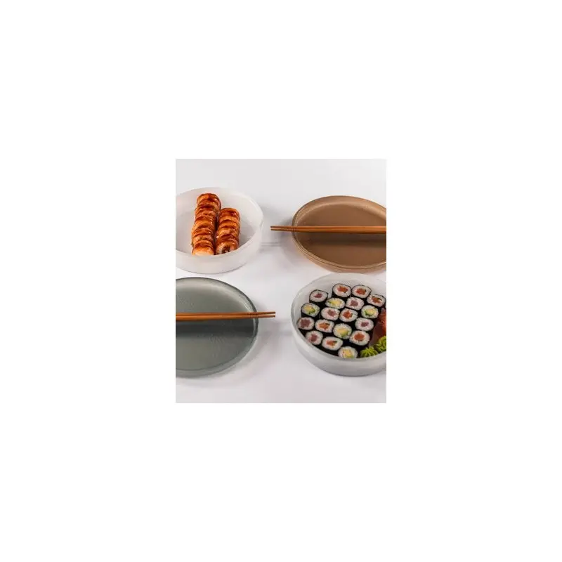 My Glass Studio Bento Box, Cream - Set of 3 - Dia: 19 cm, H: 5 cm