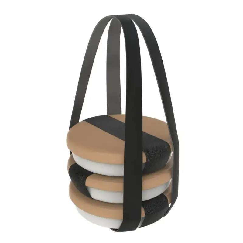 My Glass Studio Bento Box, Cream - Set of 3 - Dia: 19 cm, H: 5 cm