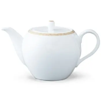 Narumi Cool Coupe Collection Luminar Gold (Border) Tea Pot With Cover 660cc - Set of 18