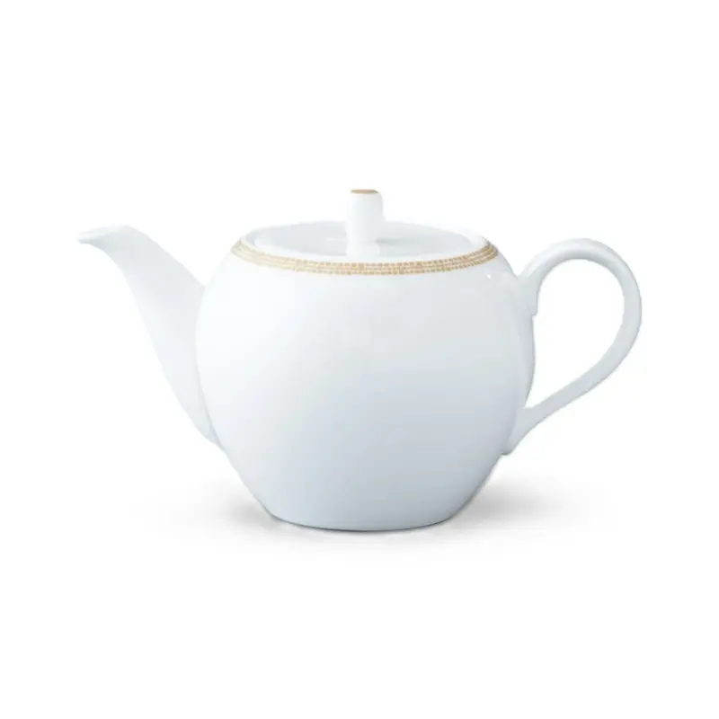 Narumi Cool Coupe Collection Luminar Gold (Border) Tea Pot With Cover 660cc - Set of 18 Narumi Cool Coupe Collection Luminar Gold (Border) Tea Pot With Cover 660cc - Set of 18