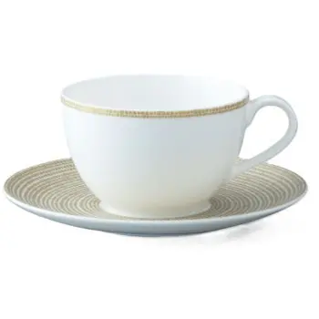 Narumi Cool Coupe Collection Luminar Gold (Full Cover) 16cm Saucer - Set of 36