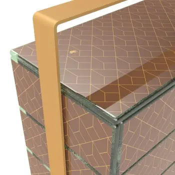 My Glass Studio Bento Box, Brown - Set of 2 - 22.8 x 13.0 x 20 cm
