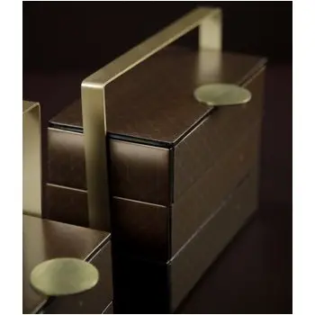 My Glass Studio Bento Box, Brown - Set of 2 - 22.8 x 13.0 x 20 cm