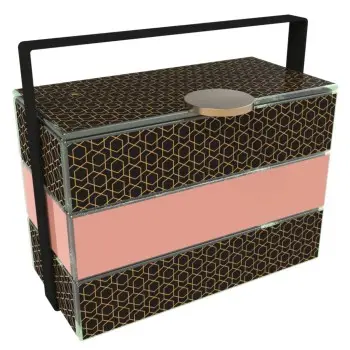 My Glass Studio Bento Box, Brown - Set of 2 - 22.8 x 13.0 x 20 cm